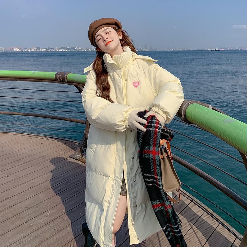 Cappotto invernale da donna Milk Fufu Down Nuovo coreano Sweet Love Sopra il ginocchio Giacca in cotone spesso_voghion.com