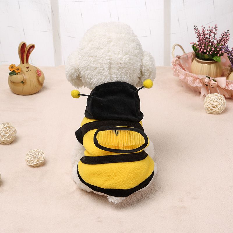 Lustige Biene Transformation Kostüm Haustier Teddy Hundekleidung_voghion.com