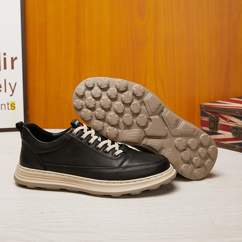 Voyage Verdickte, leichte Freizeitschuhe aus Leder für Herren – Herbst 2025 – Neue Schnürschuhe – Bequem und warm – Hersteller und Großhändler_voghion.com