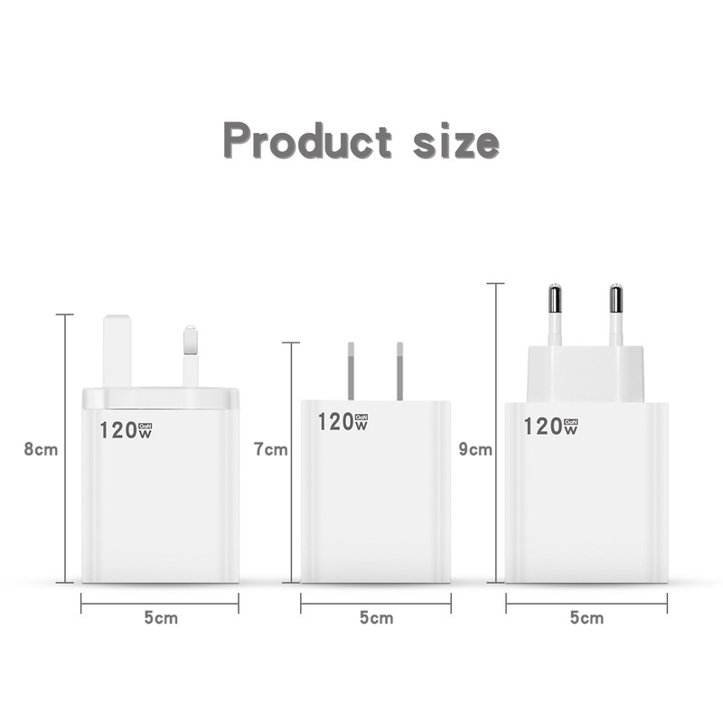Hitro 120W polnjenje QC3.0 za Samsung iPhone Xiaomi Hongmi Note 11Pro K50 POCO stenski nosilec za telefon USB-C_voghion.com