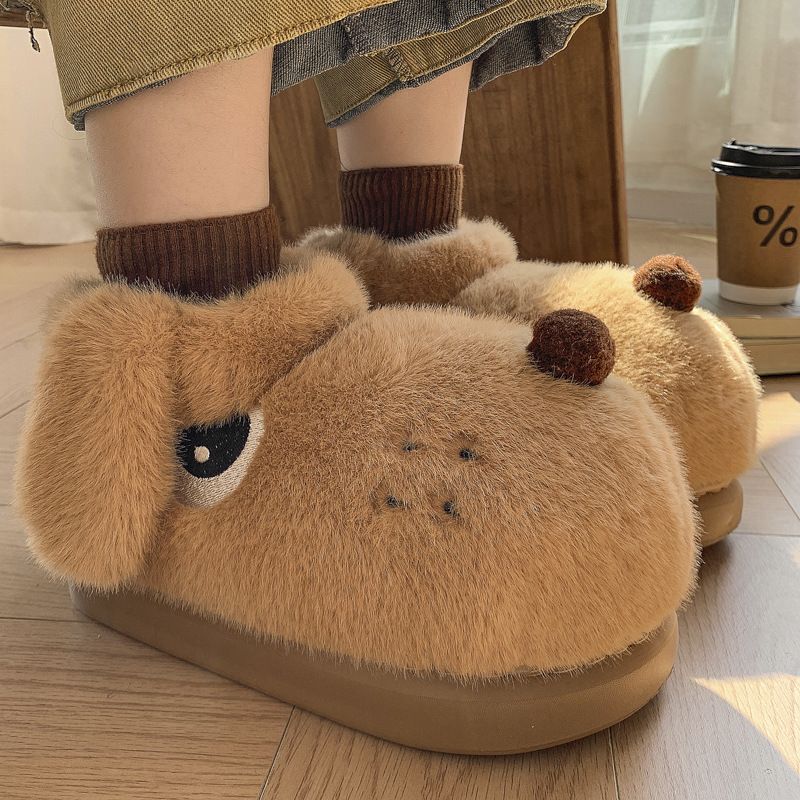Mercurio, simpatico cagnolino con pantofole alte, coppia invernale femminile, nuove scarpe di cotone famose su internet, possono indossarle anche gli uomini_voghion.com
