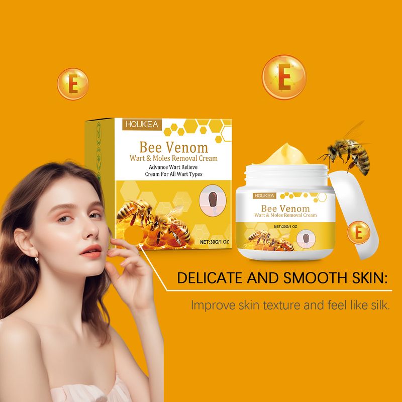 HOUKEA Crème nourrissante pour la peau au venin d'abeille, formule douce, lubrifiante et douce_voghion.com