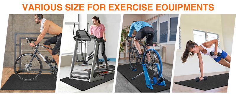 Treadmill Mat, 5'x2.5'/5.6'x2'/6.5'x3'/8'x3', 6mm Thickness Exercise Equipment Mat For Carpet Hardwood Floors,_voghion.com