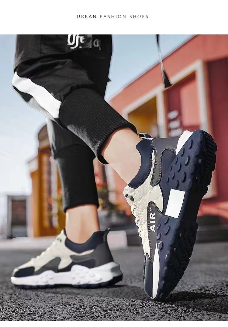 Scarpe da uomo con suola morbida, scarpe da ginnastica con suola spessa, scarpe da papà antiscivolo, scarpe da corsa alla moda, scarpe casual Argan_voghion.com