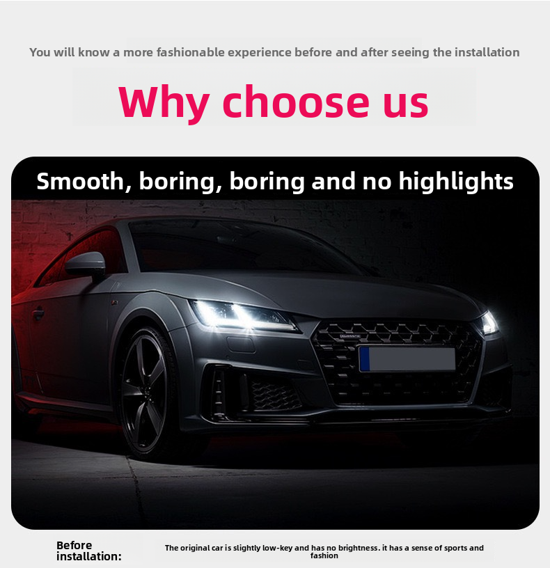 Auto Tagfahrlicht Durchgangstyp Lücke Lichtführungsstreifen Motorhaube Dekorative Mittelnetz LED modifizierte Lichter_voghion.com