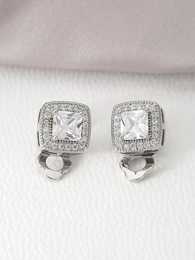 Earrings Fashionable And High End Moissanite Earrings, Niche And Versatile, Elegant Temperament Ear Clips, Light Luxury, No Piercing Ear Clips_voghion.com