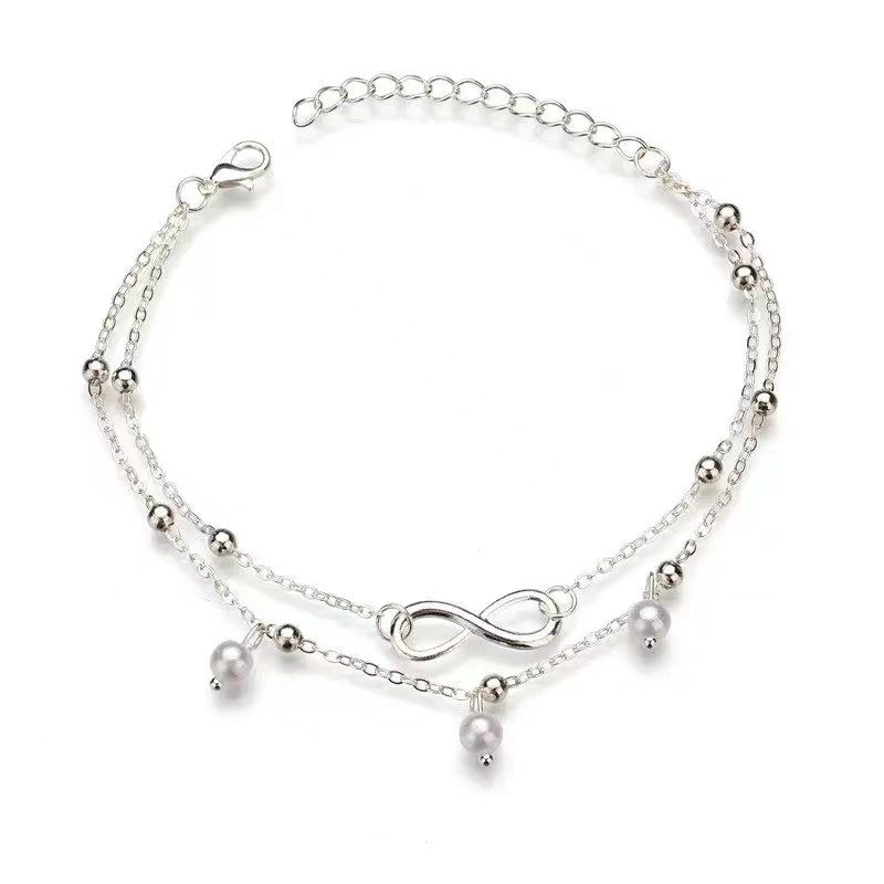 Ankle Bracelet Jewelry Niche Design Multi-layer Stacking Butterfly Pendant Personality Women's Elegant Anklet_voghion.com