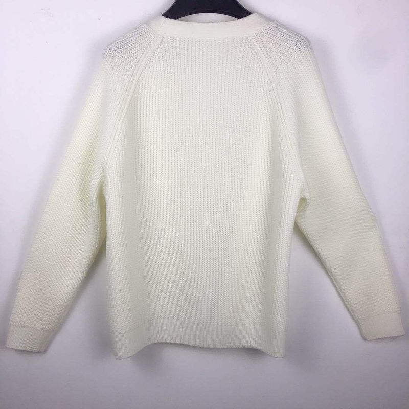 Abbigliamento donna donna autunno e inverno nuovo cardigan tinta unita bottone scollo a V maglione lavorato a maglia maglione largo_voghion.com