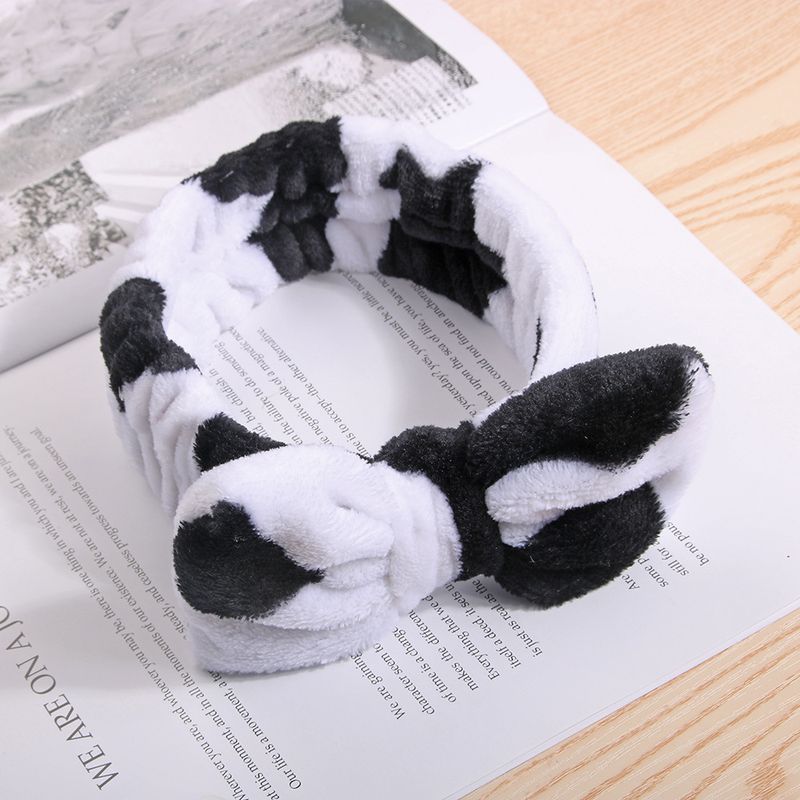 Set di fasce per capelli con fiocco in saldo, fascia per capelli da bagno, fascia per capelli in pile di corallo_voghion.com