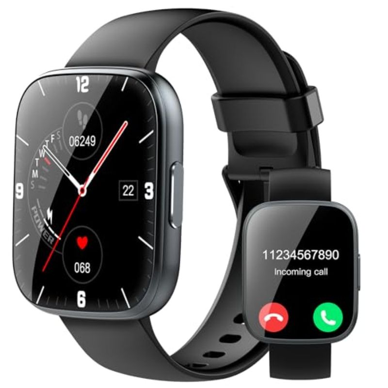 Smart Watch For Men Women Bluetooth Call 1.95 HD Touch Screen Fitness Watch With Sleep Heart Rate Monitor 100+ Sports Modes IP6_voghion.com