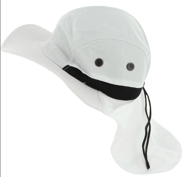 Boonie Men's Wide brimmed Neck Mask Sun Bucket Hat Wildlife Park Outdoor Garden_voghion.com