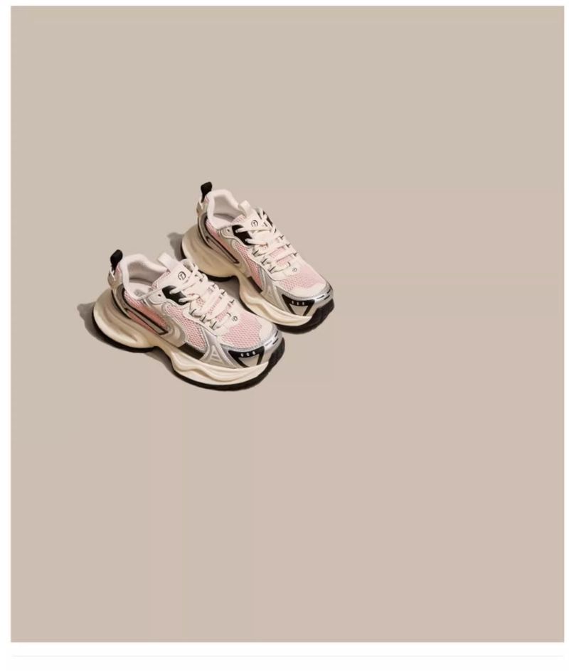 2024 Primavera Cuatro Estaciones Zapatos de papá Muestran Zapatos de papá pequeños Aumento de altura de mujer Fondo grueso Pequeños blancos Deportes Ocio Fresco Forrest Gump_voghion.com