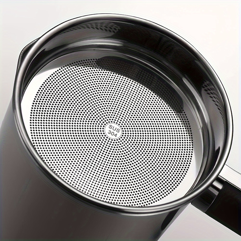 1pc Home Kitchen Container With Strainer Easy To Holding When Need Stainless Steel Made For Storage Cooking Oil And Grease 1.8L / 60 Oz_voghion.com