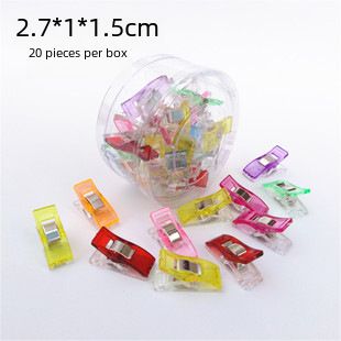 Neuer grenzüberschreitender Positionierungsrand, weißer und roter Kunststoff-Axt-Clip 33, Patchwork, fester mittlerer Nähclip_voghion.com