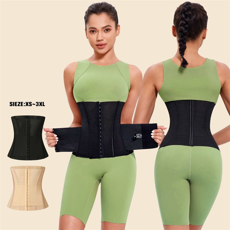 VoleFox Double-Layer Compression Mesh Tummy Wrap Waist Trainer Belt For Fitness Yoga & Body Shaping_voghion.com