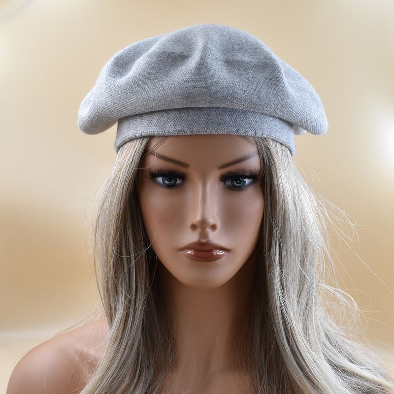 Hot Sale, nov ženski klobuk, modna enobarvna volnena pletena baretka z okrasnimi kamenčki, ženska kapa, baretka, črna vinsko rdeča kapa, ženska_voghion.com