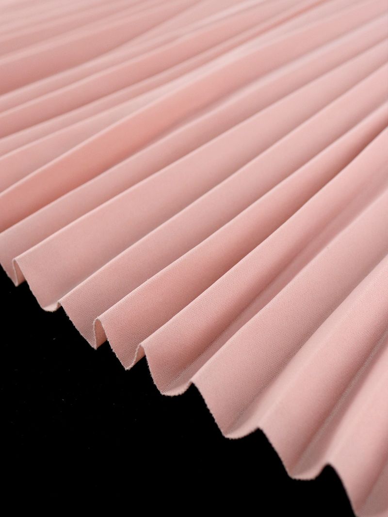 Women's Clothing Elegant Square Neck Sleeveless Pleated Midi Dress - Flattering High Waist Design In Soft Pink, Perfect For Casual & Office Wear_voghion.com