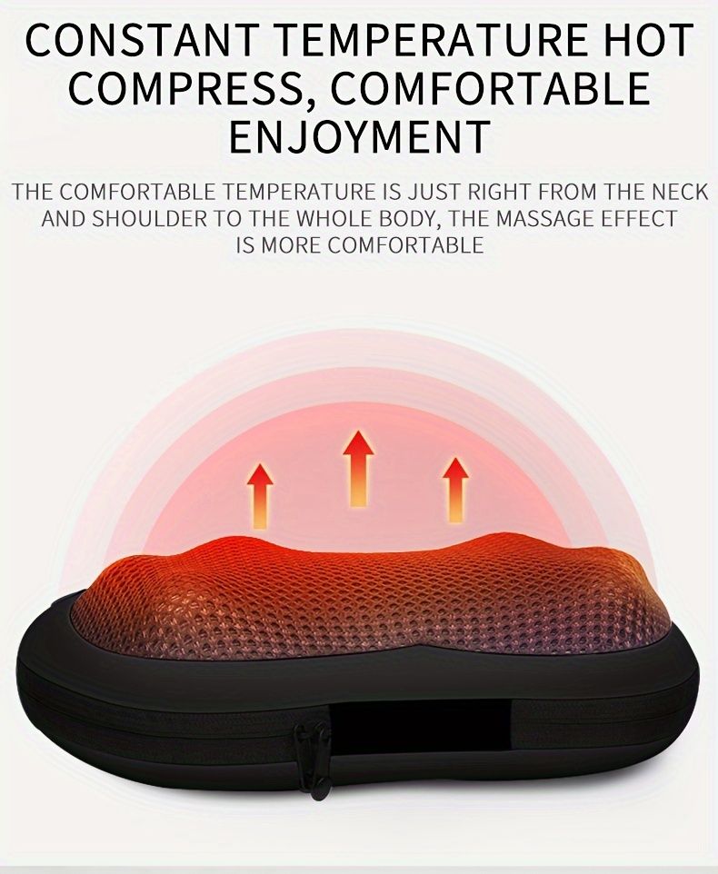 Kaelamassaažiseade, Shiatsu kaelamassaažiseade soojendusega, elektriline seljamassaažiseade õlale, seljale, jalale, sügavkudede sõtkumise massaaž lihaste leevendamiseks, massaaž_voghion.com