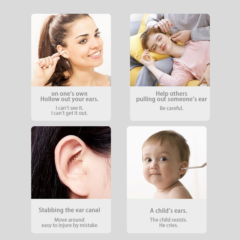 Wireless WiFi Spoon Glasses HD Waterproof Earwax Removal Ear Canal Visible Endoscope_voghion.com