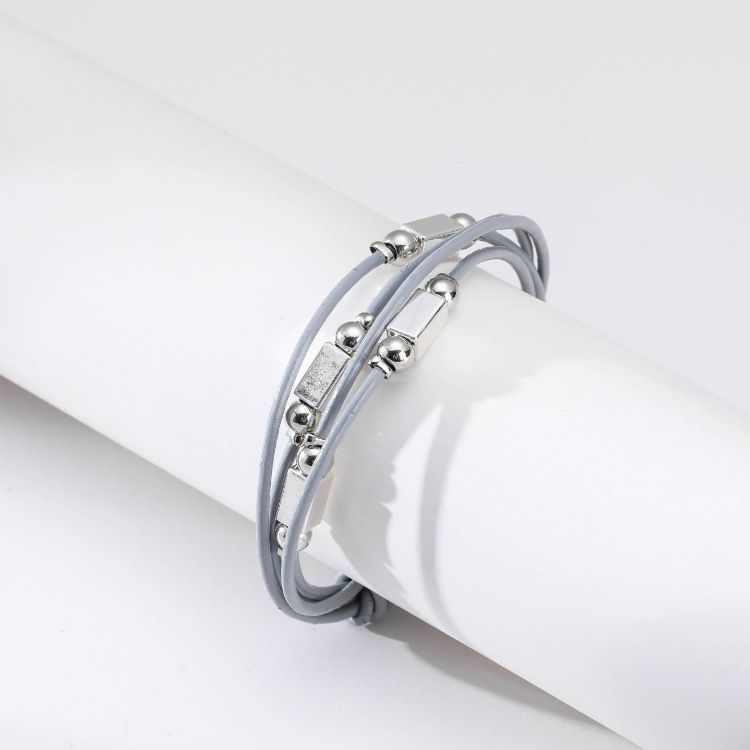 Meerlaagse dunne leren armband Retro persoonlijkheid zomer strand vakantie stijl eenvoudige casual armband_voghion.com