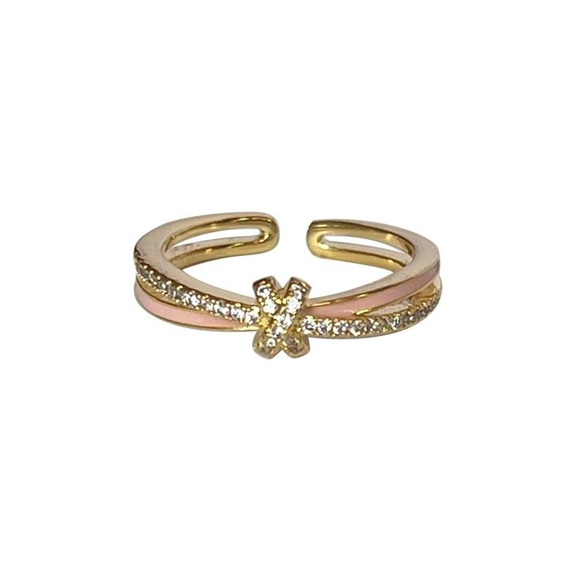Galvanisieren High-End Nischenblume Schleife Temperament Licht Luxus Ring 2024 Neues Accessoire für Frauen_voghion.com