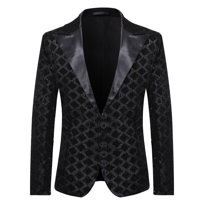 CT 2025 Performance Costume Gold Sequin Suit Plus Size Blazer Nightclub Men's Host Emcee Photo Studio Jacket_voghion.com