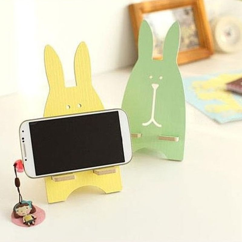 Kunjiuyou Supporto per cellulare portatile in legno per cellulare Supporto per supporto da tavolo Rack-Blu_voghion.com
