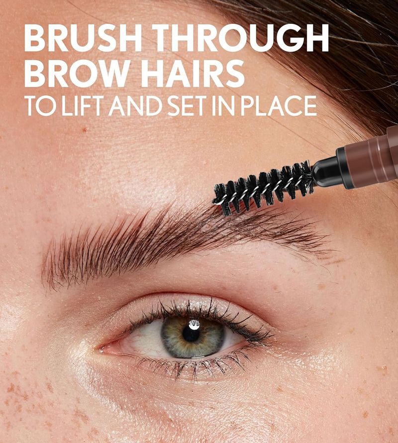 HANDAIYAN Double-Ended Eyebrow Pencil - Ultra-Fine Machete, Waterproof, Smudge-Proof, With Spiral Brush_voghion.com
