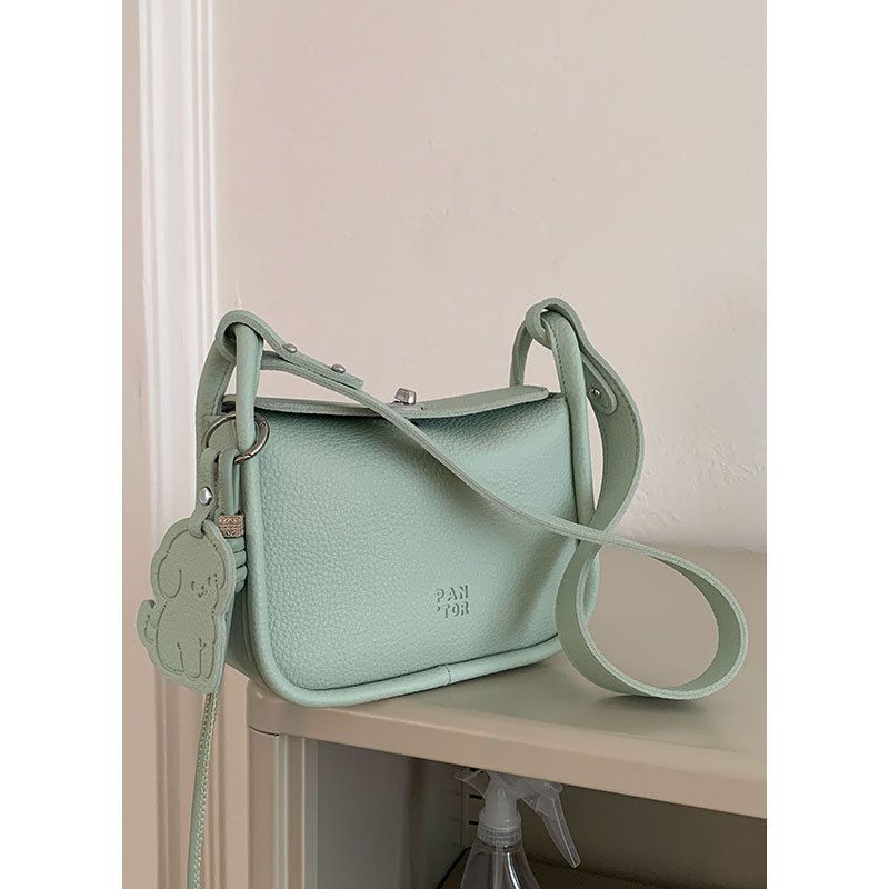 Niche Underarm Women's 2025 New Simple Lychee Texture Small Square Versatile Shoulder Crossbody Bag_voghion.com