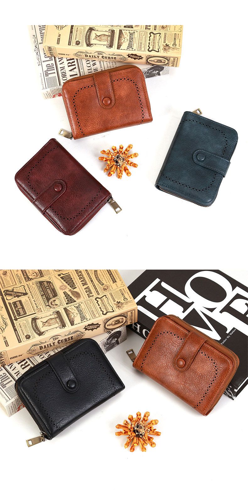 Women's wallet short new large capacity accordion card holder fashionable multi functional handbag_voghion.com