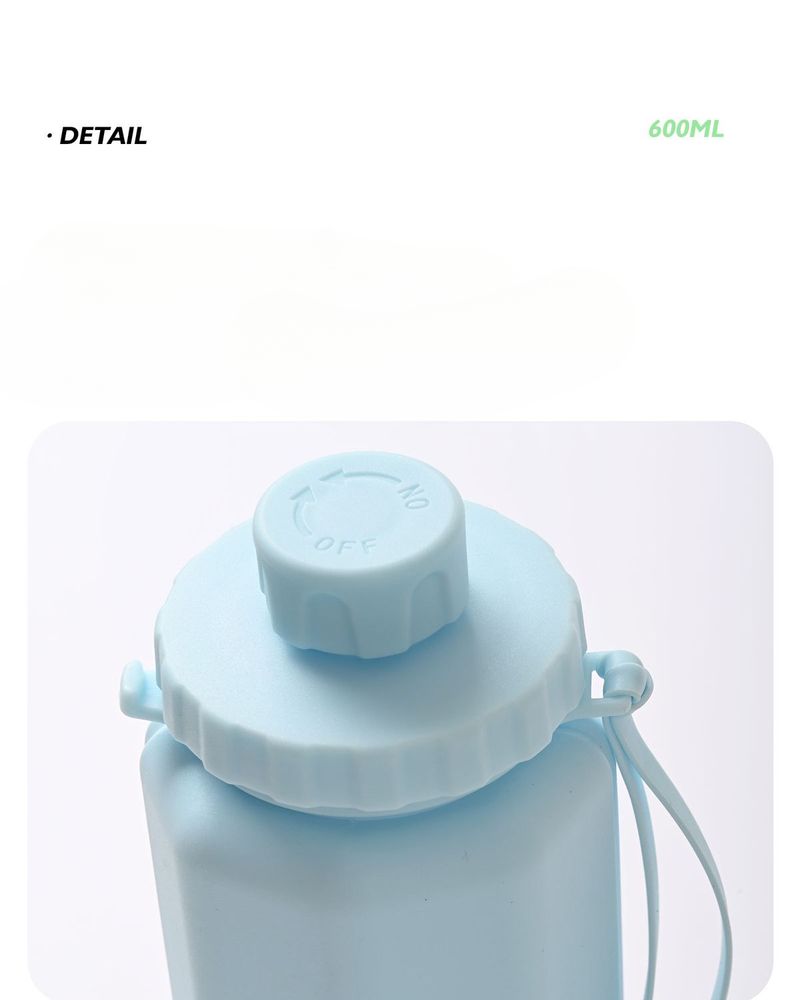 Borraccia sportiva portatile anti-goccia, resistente alle alte temperature, pieghevole, in silicone alimentare_voghion.com