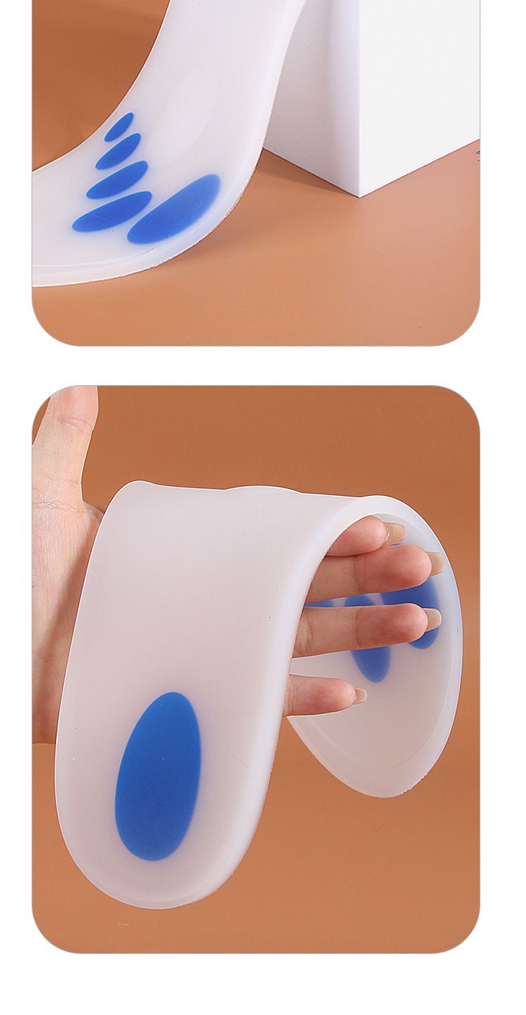 Milk white real silicone insole for men and women leisure cushioning soft foot heart pads running insole_voghion.com