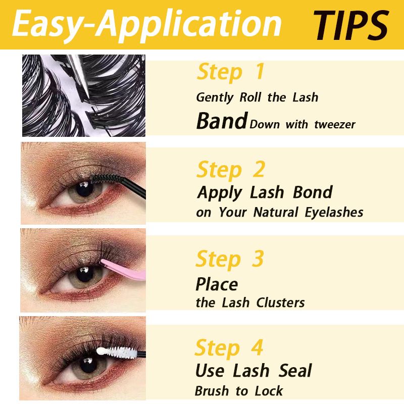 20D/30D/40D/50D False Eyelashes - Self-Application Cluster Lashes (Natural & Voluminous, Easy DIY For Everyday Wear)_voghion.com