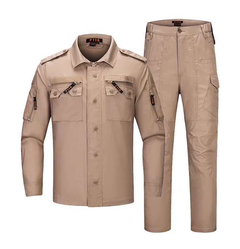 Tactical Camo Shirt & Pants Set For Men - Quick-Dry, Breathable, Durable Outdoor Combat Uniform With Moisture-Wicking (Multiple Sizes & Colors)_voghion.com