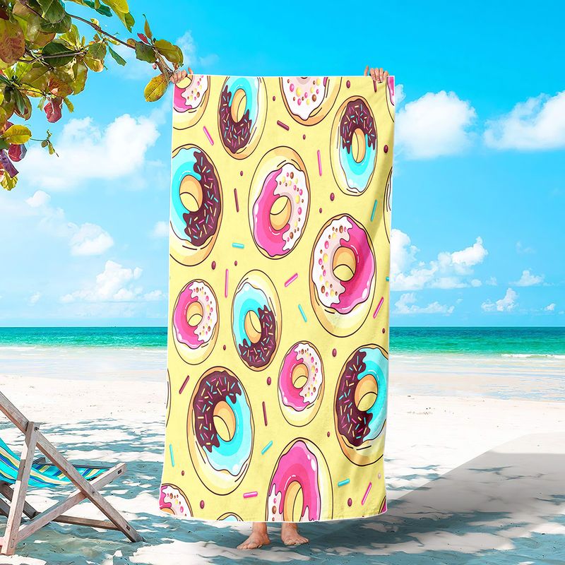 Toalha de praia de melancia estampada toalha de surf adulto cobertor absorvente à beira-mar xale_voghion.com