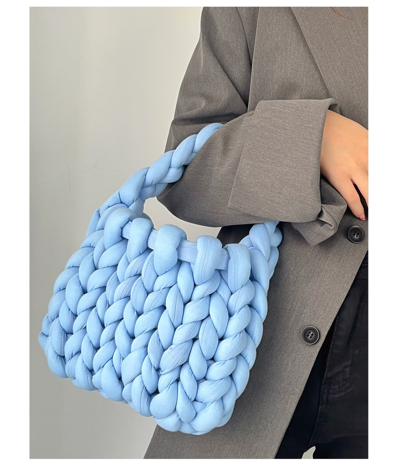 Borsa tessuta a mano fai-da-te in lana islandese super spessa, piccola borsa quadrata fatta a mano con ghiaccio freddo fatto in casa per la fidanzata_voghion.com