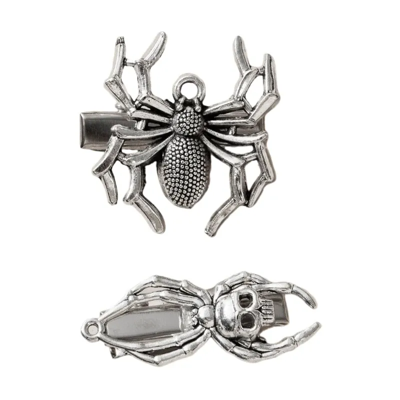 Fermaglio per capelli alla moda per donne e ragazze, con teschio in metallo, accessorio per capelli in stile gotico per feste di Halloween._voghion.com