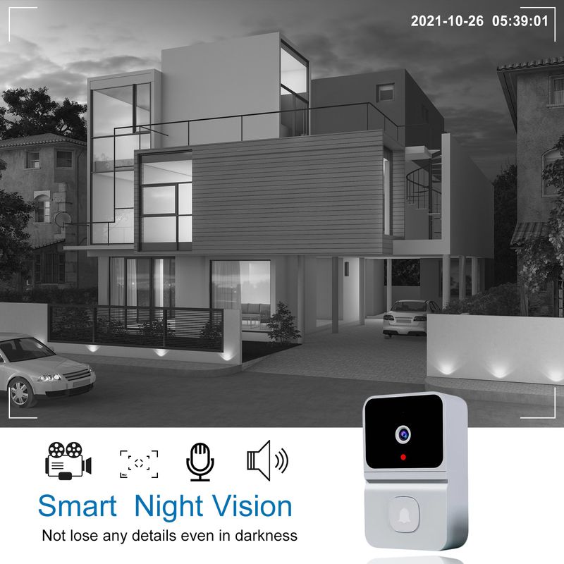 Interphone visuel sans fil à faible consommation d'énergie pour téléphone portable, modèle privé, surveillance, sonnette intelligente WiFi, ensemble Dingdong_voghion.com