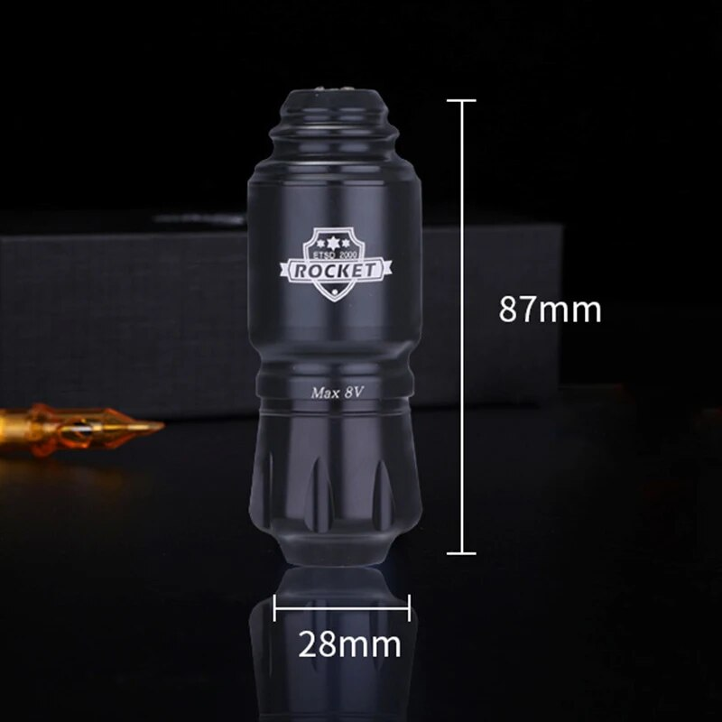 Rotary Tattoo hine Professionale Breve Mini Rocket Motor RCA Corsa di alta qualità 3.6mm Rocket Tattoo Pen Gun Alluminio 2023 hot_voghion.com