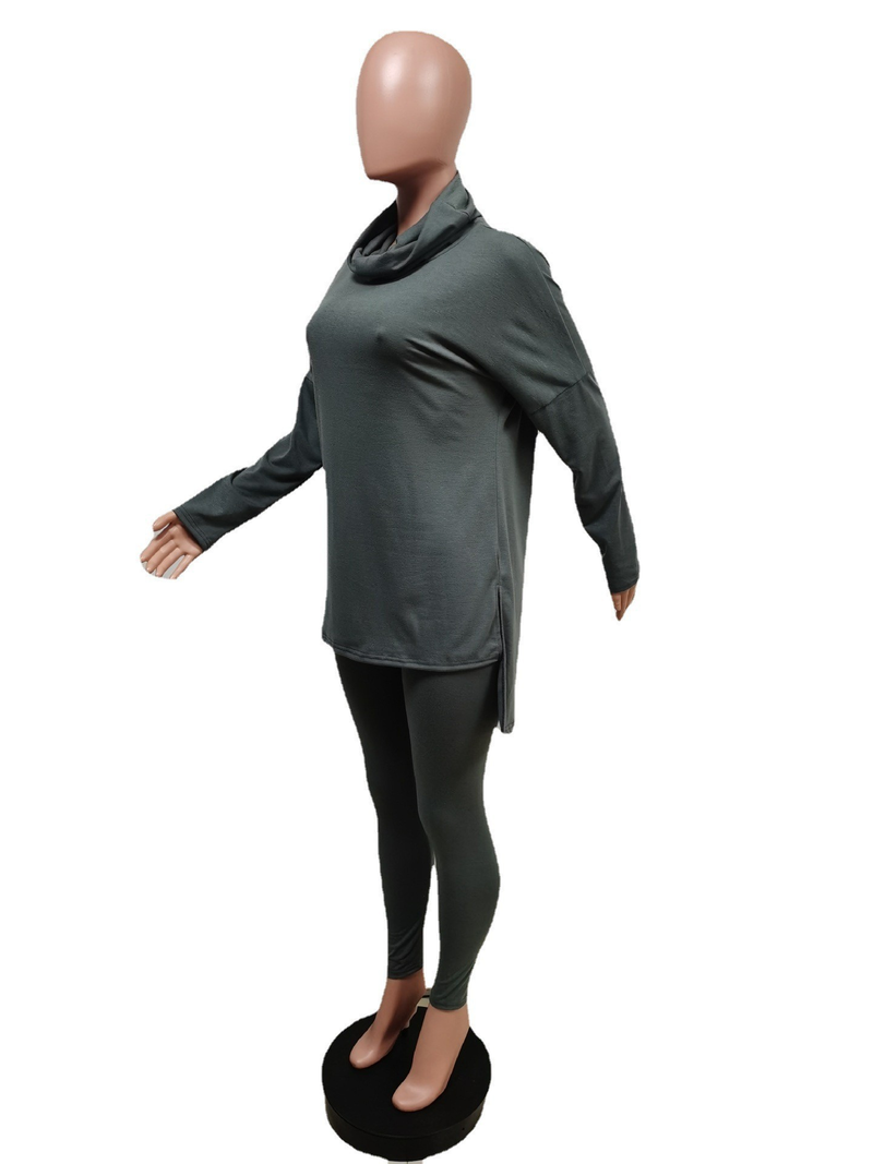 Modisches, asymmetrisches Cover-Hüftschlankheits-Zweiteiler-Set für Damen_voghion.com