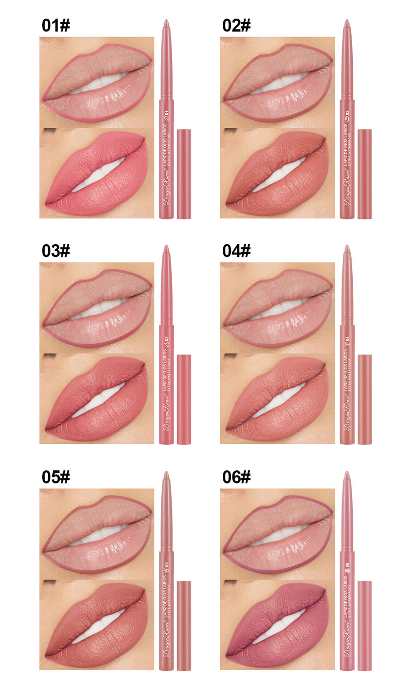 12-Piece Lipstick & Lip Liner Set For Women - Long-Lasting, Non-Fading, Matte Finish, With Beige Brown Shades Included_voghion.com
