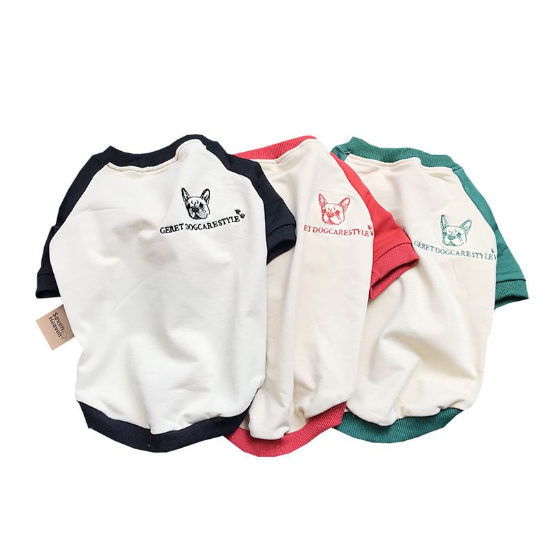 2023 Spring And Autumn New Pet Parent-Child Outfit Bichon Cat Clothes Embroidered Dog Clothing Korean Style Long Sleeve_voghion.com