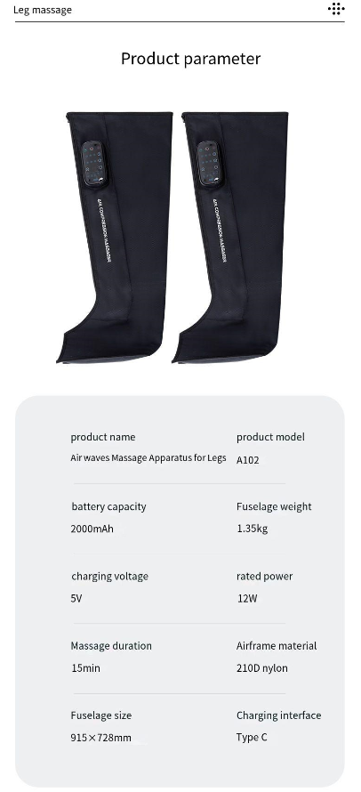 Grenzüberschreitendes New Wave Massagegerät, wiederaufladbar, mit Luftdruck-Airbag, Physiotherapie, elektrische Heimmassage, Beinverschönerung_voghion.com