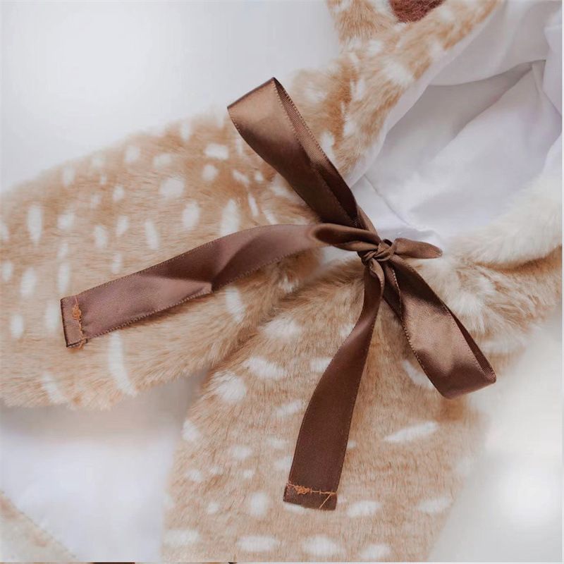Pet dog cat Christmas Halloween clothes Elk dress autumn and winter plush small and medium-sized dogs than bears Fadou corgi transform clothes cute_voghion.com