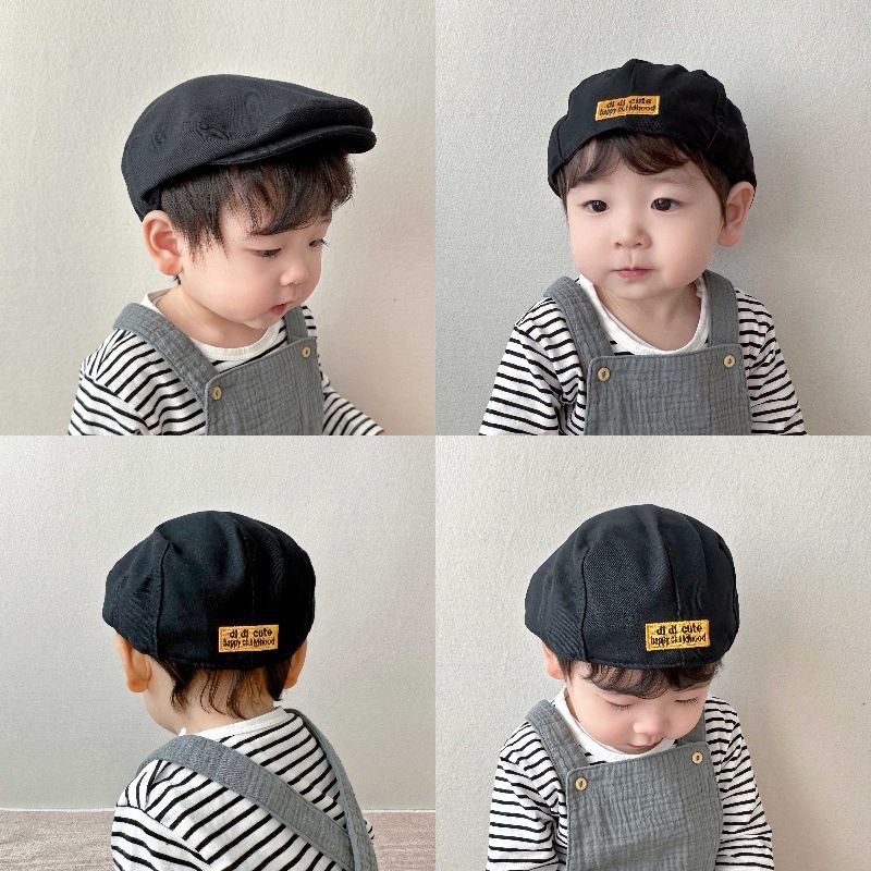 Baby Korean Style Spring And Autumn Fashionable Forward Boys Beret Adjustable Versatile Baseball Cap Outfit Hat_voghion.com
