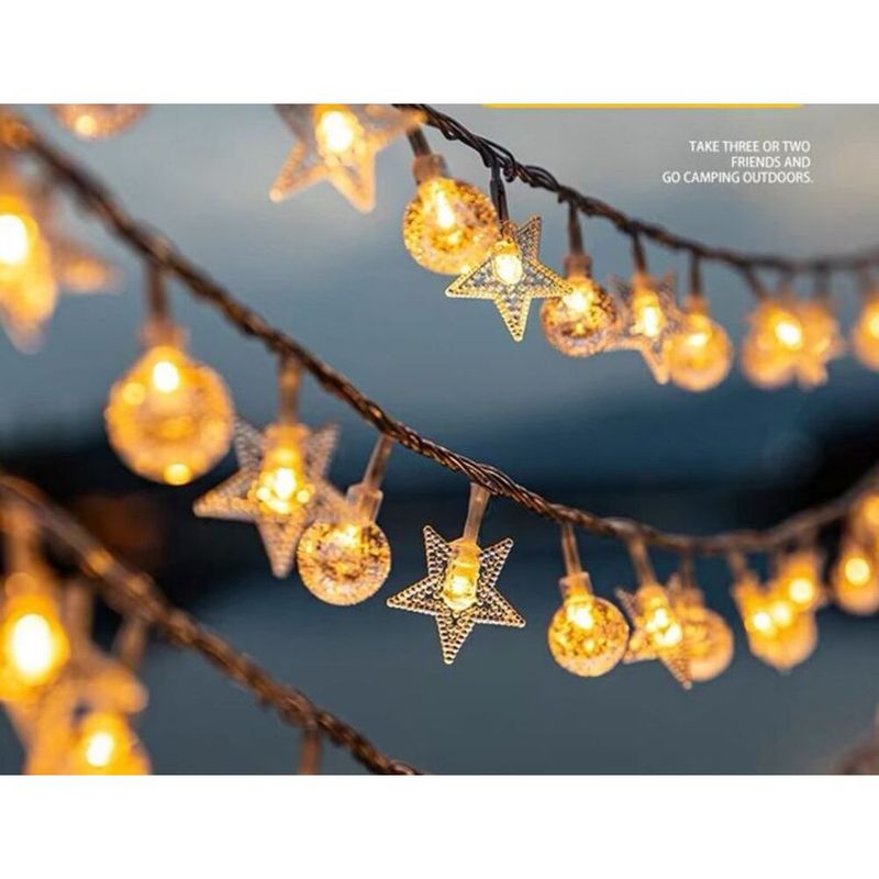 Outdoor Waterproof Solar Small Colorful Flashing String Starry Sky Seven Colors Courtyard Home Camping Decorative_voghion.com