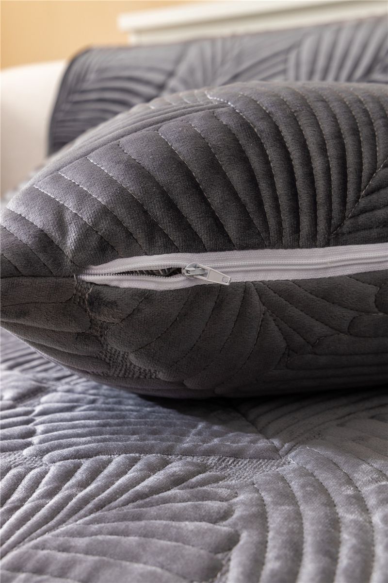 Autumn and winter style ultra soft solid color plush banana leaf sofa cushion modern simple double sofa cushion cloth factory direct sales_voghion.com