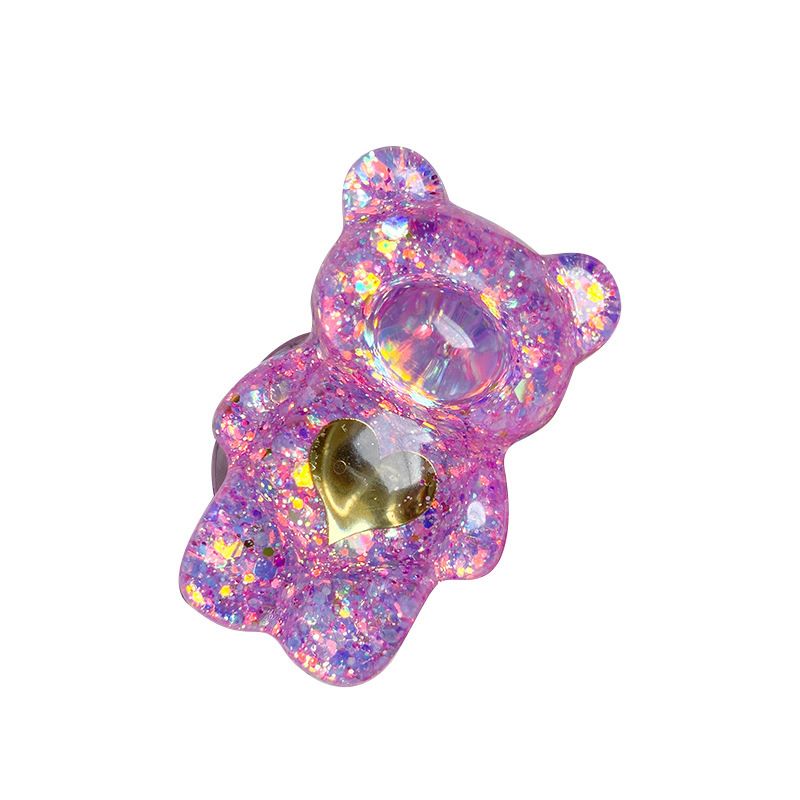 Kreativ 3D Drip Gum Bear Telefonstativ Kärlekspaljer Bärbar Söt Tecknad Skrivbordsstöd Surfplatta Baksidesklistermärke_voghion.com