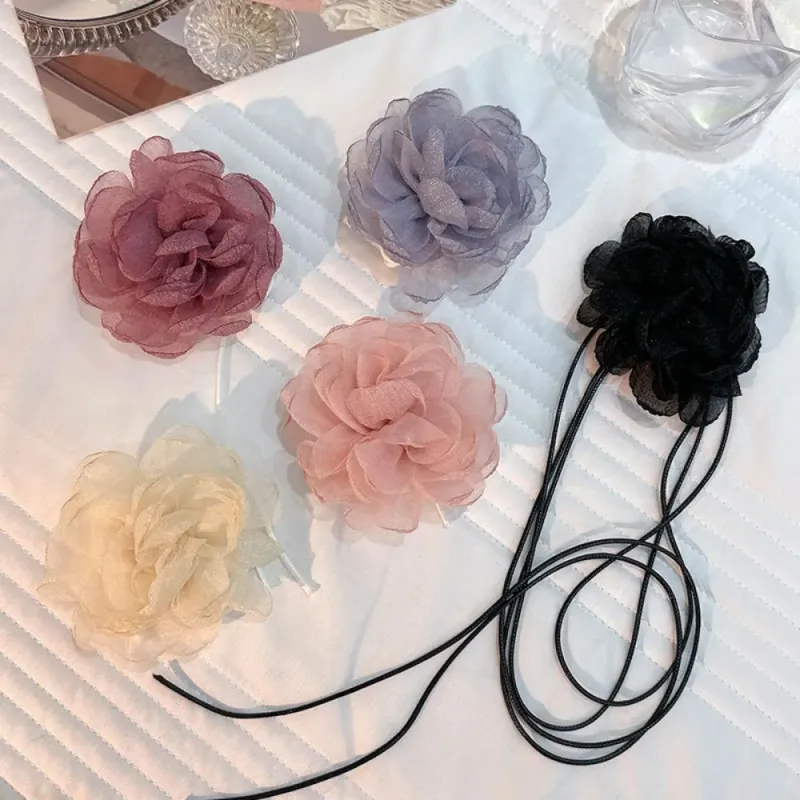 Moda Siyah Halat Kolye Choker Büyük Kadın Takı Yaka Boyun Balmumu Zarif Bayanlar Y2K Aksesuarları 2024_voghion.com