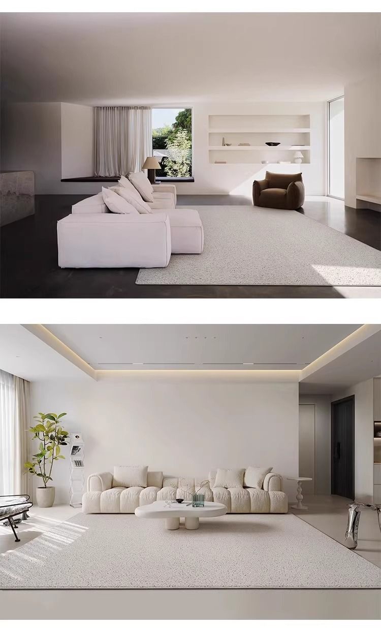 Premium New Zealand Wool Blend Area Rug - Soft & Plush For Living Room, Bedroom, Or Study - Modern Minimalist Design - Available In Multiple Sizes_voghion.com